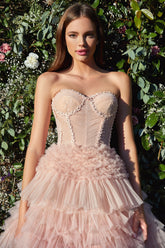 Glinda Corset Ruffel Ball Gown